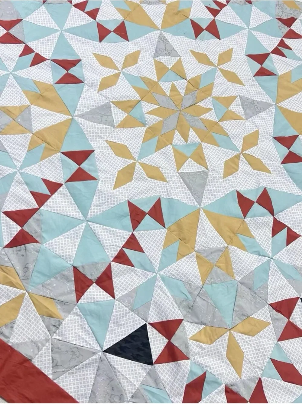 Handmade Magic Alaska 100%Cotton Queen size Patchwork Quilt Top/Topper